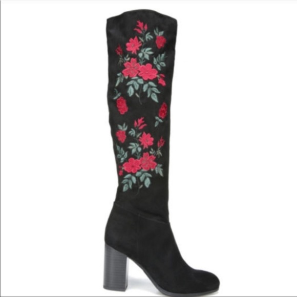 COPY - NWT Libby Edelman Sullivan Boots 6.5 Floral Embroidery - Picture 2 of 3